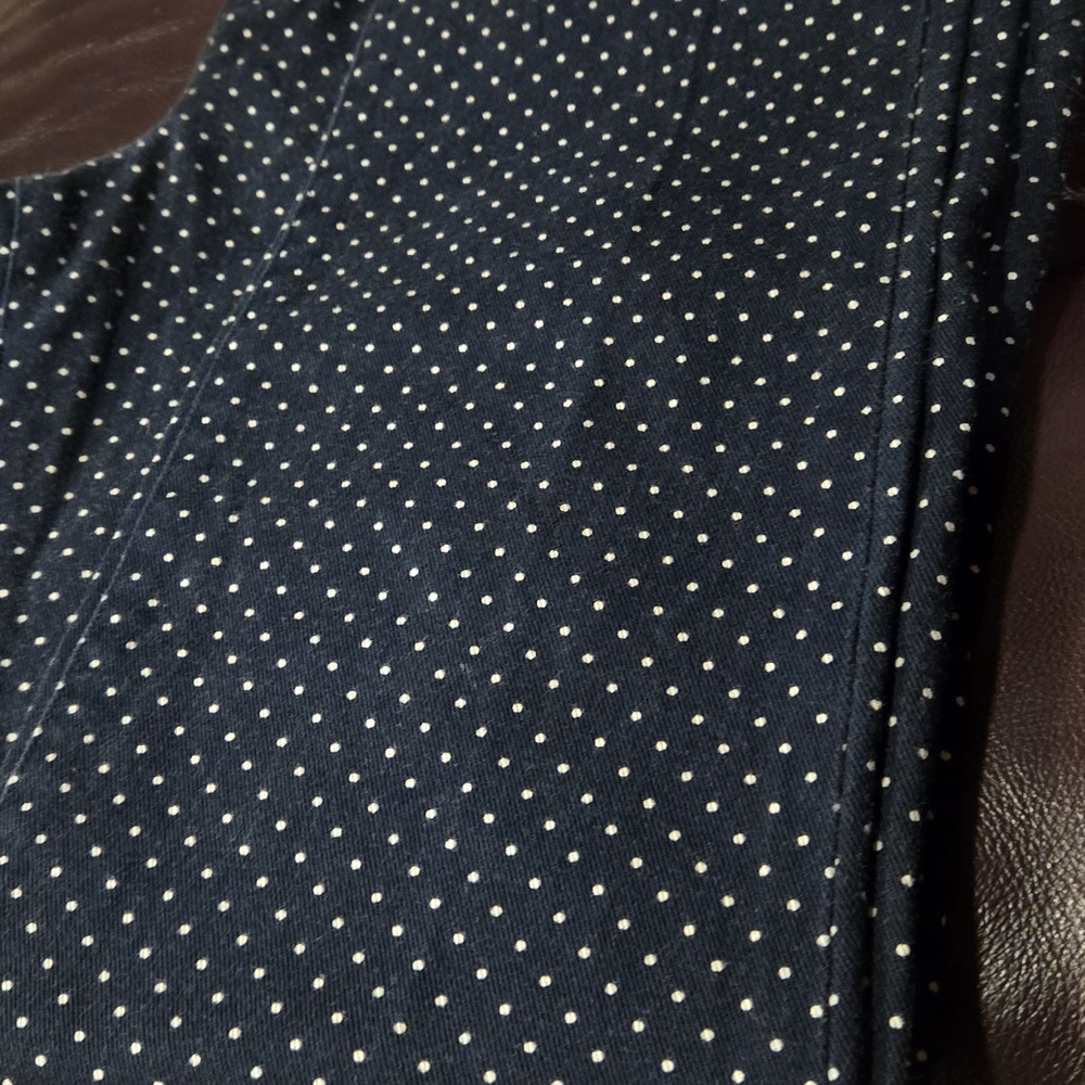 Ralph Lauren Navy and White Polka Dot Jeans